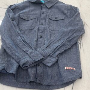 Hudson Jeans Dark Blue Casual Button-Down Shirt